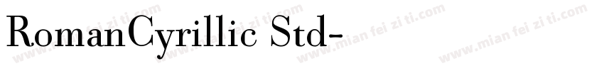 RomanCyrillic Std字体转换